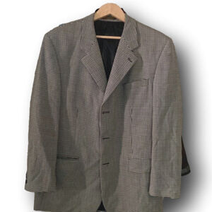 Stars Toronto Oversized Blazer. Fine plaid. %100 Wool